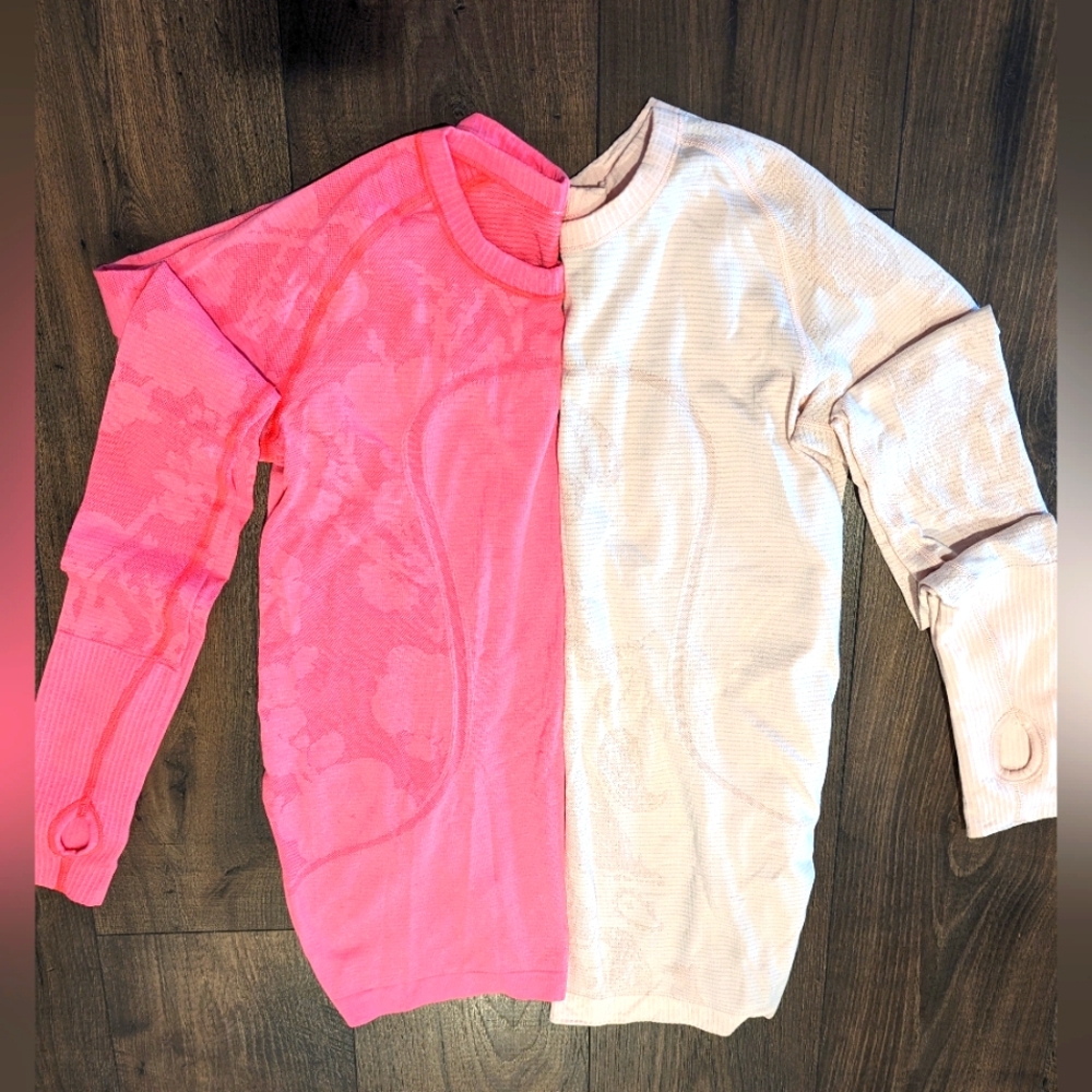 Lululemon Swiftly Tech Long Sleeve shirts--size 8 (bundle of 2)